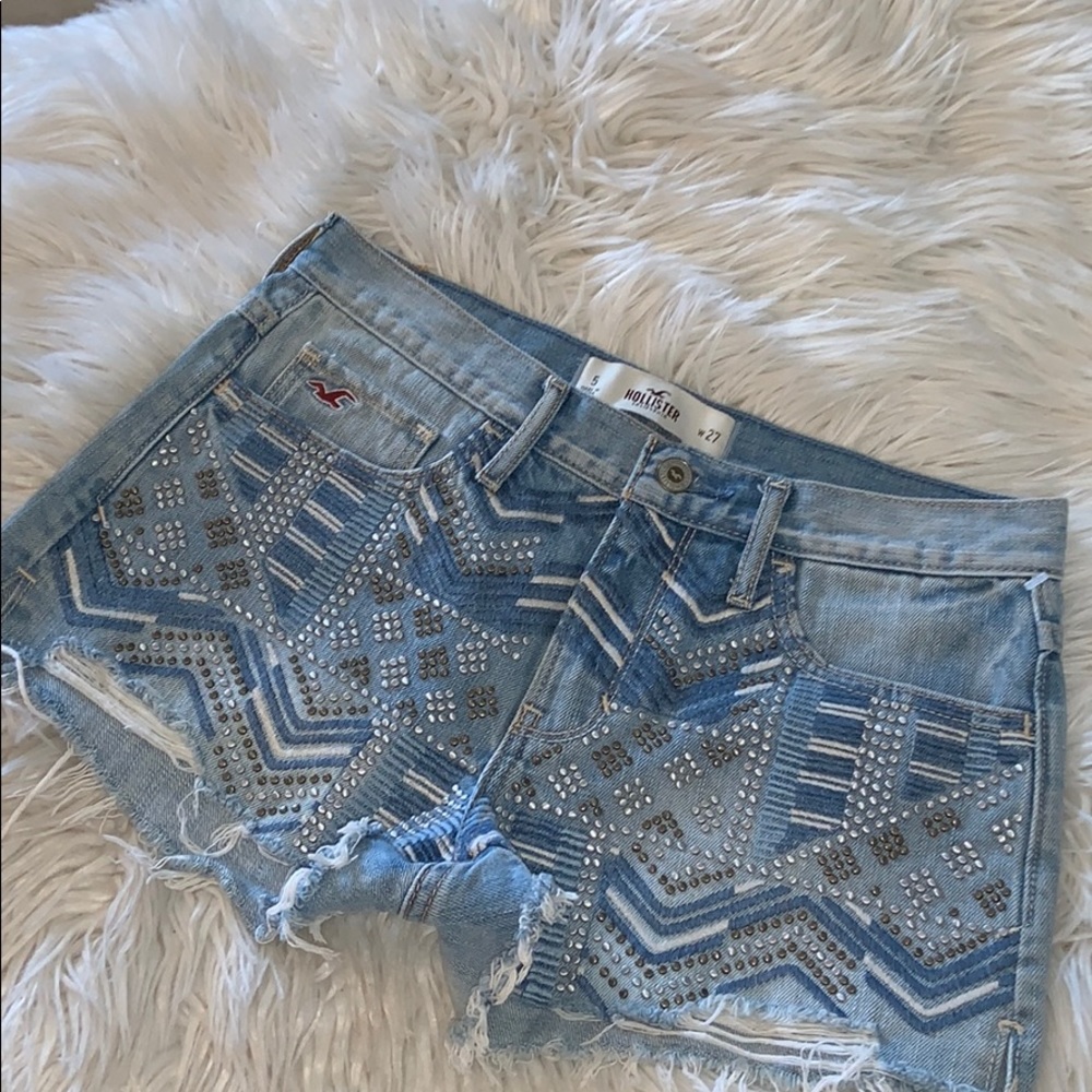 Hollister high waist denim short sz 5 nwot